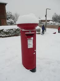 Postbox in snow