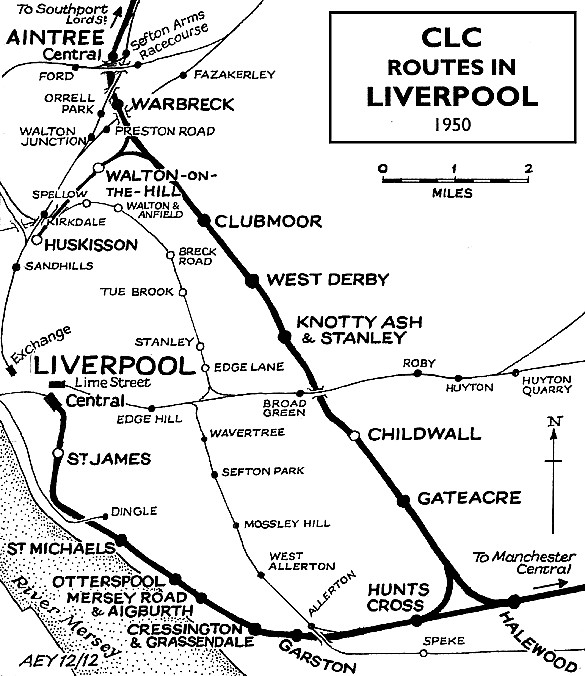 Map of Liverpool Railways